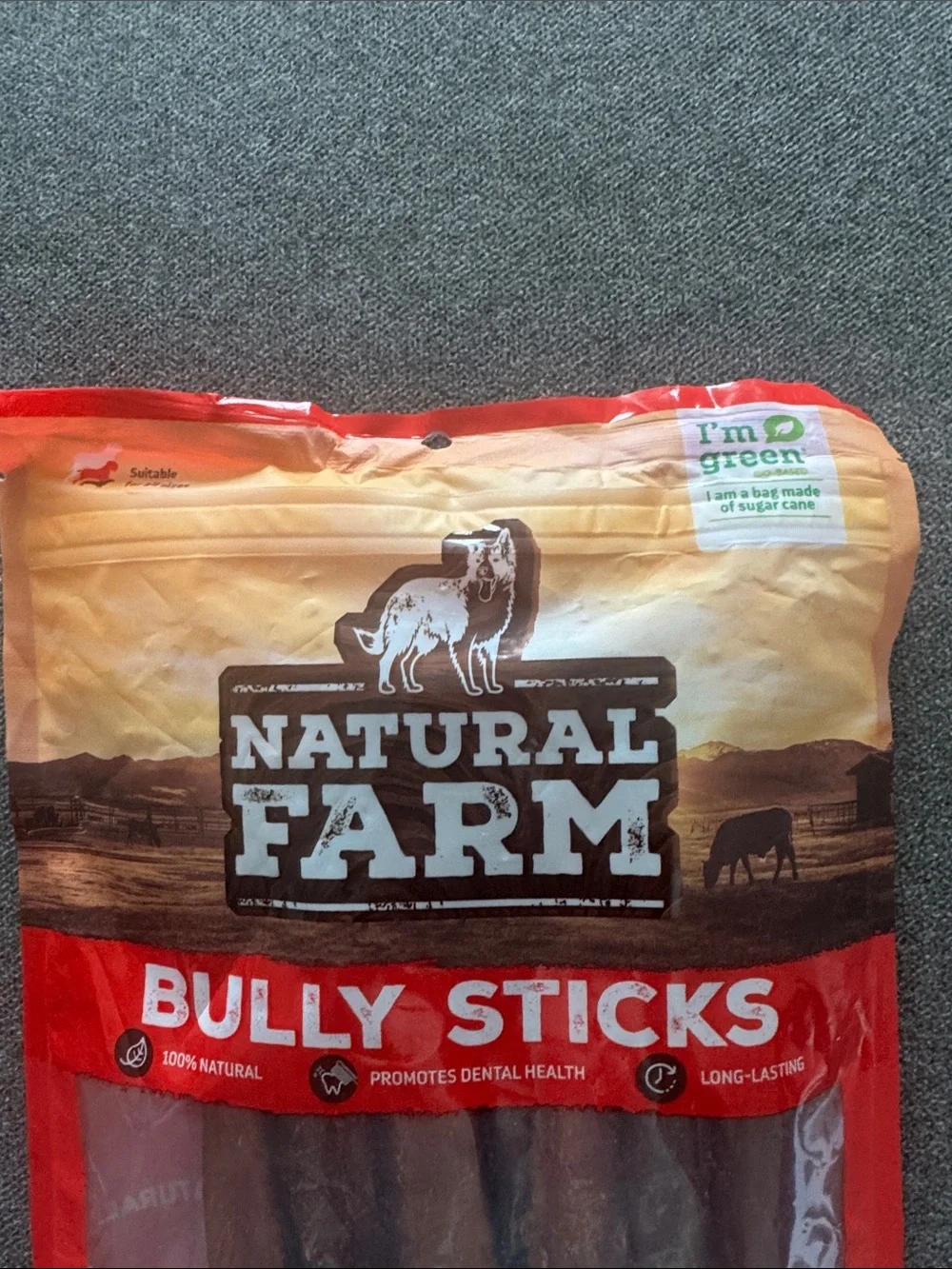 NEW NEVER OPENED 12” 10 pieces NATURAL FARM Bully Sticks Dog Chews